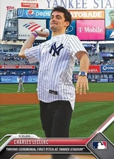 2023 TOPPS NOW #269 CHARLES LECLERC F 1 DRIVER THROWS 1st PITCH YANKEES STADIUM