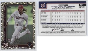 2025 Topps Series 1 Topps Foil Pattern James Wood #181 Rookie RC