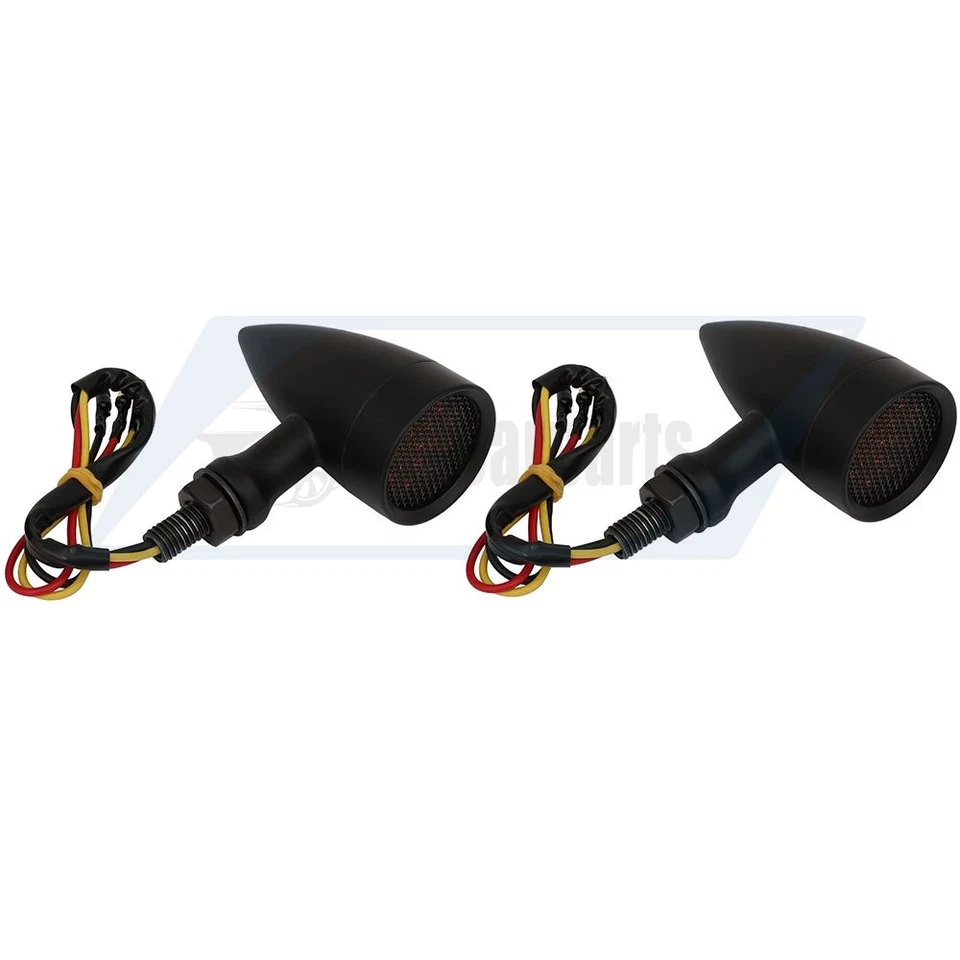 2x Luz trasera LED de freno de bala/señal de giro para motocicleta para Bobber Café Foto 3 de 4