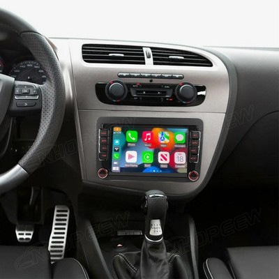 2+64GB Android 15 Autoradio Wireless CarPlay GPS für Seat Leon MK2 1P1 2005-2012