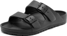 Slippers for Women Men,Non-Slip Waterproof Womens Sandals with Adjustable Buckle