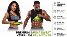 Sauna Vest Workout Tank Top Core Waist Shaper Sweat Shirt Gym Body Vest Neoprene