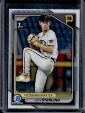 2024 Bowman Draft Levi Sterling Chrome Refractor 1st Prospect #BDC-83 Pirates
