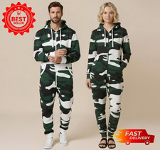 Mens Adults One Piece 1onesie All in One Fleece Hooded Jumpsuit Pyjamas Playsuit