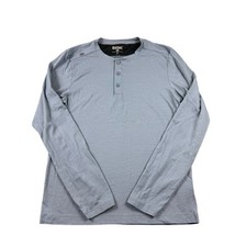 Rhone Merino Wool Blue Lightweight Henley Sweater Size Small