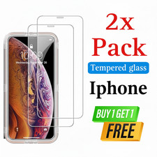 2x Tempered Glass Screen Protector for Apple iPhone 16 15 14 13 12 11 Pro Max 9H