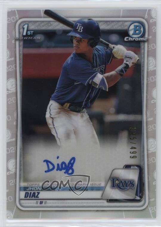 2020 Bowman Chrome Prospects Auto Refractor 395/499 Jhon Diaz #CPA-JDI Auto v9t