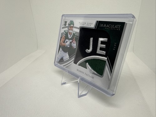 2025 Immaculate Player Cap Team Logo Mason Taylor New York Jets #1/9 RC - Picture 10 of 17