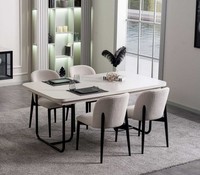 Esstisch StüHle Esszimmer Stil Modern Farbe Weiß Schwarz Neu Holz