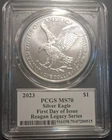 2023 Silver Eagle, PCGS MS70, First Day Of Issue, Eagle, Reagan Legacy Series