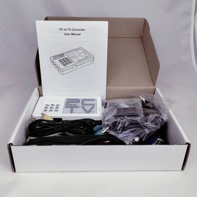 KWorld KW-PCTV-1600 VGA PC to TV Converter New Open Box PC To TV Game Box