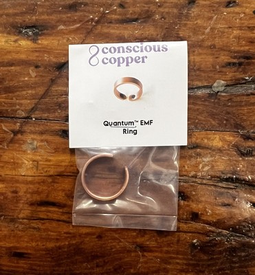 Conscious Copper Quantum  EMF Protection Ring BRAND NEW