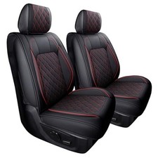 Dodge Ram Front Seat Covers Custom Fit 2009-2025 1500 2 PCS Front/Black-Red