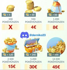  Pokemon GO Münzen Coins 550 Beschreibung Le...