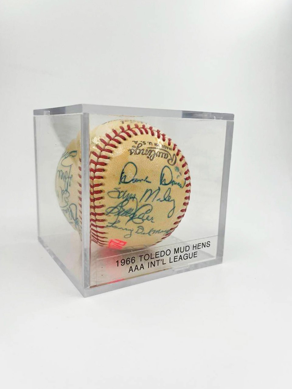 1966 Toledo Mud Hens Team Signed Baseball AAA International League Vintage Ball image 7