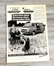 TOYOTA SPACE CRUISER + STARLET + CAMRY FRAMEABLE COLLECTIBLE CLASSIC CAR ADVERT