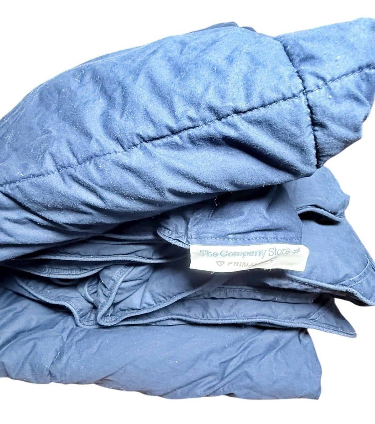 The Company Store Puffer Comforter Twin Blue PrimaLoft Baffle Down Alternative