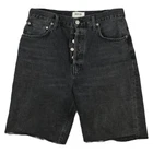 AGOLDE Short Women 29 Black Denim 90s Pinch High Rise Bermuda Button Fly Size 29