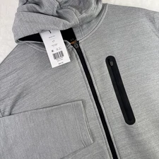 NWT Zelos Full Zip Hoodie Men’s Sz LT Zip Pocket Reflective Fleece Lined Gray