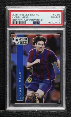 2021 Leaf Pro Set Sports Online Exclusive Soccer Blue 42/75 Lionel Messi 1o93