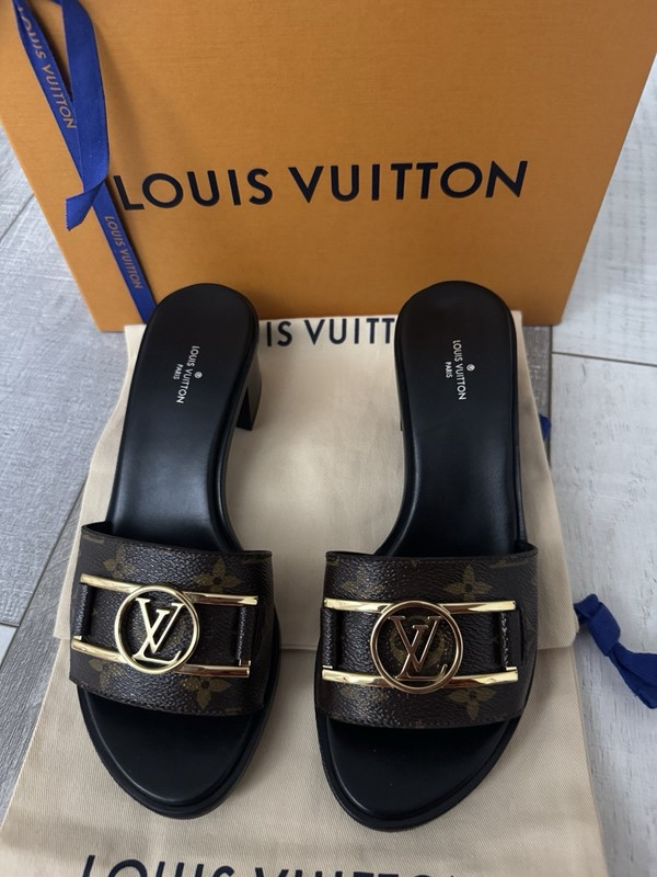 Louis Vuitton Monogram Logo Mules Size 38