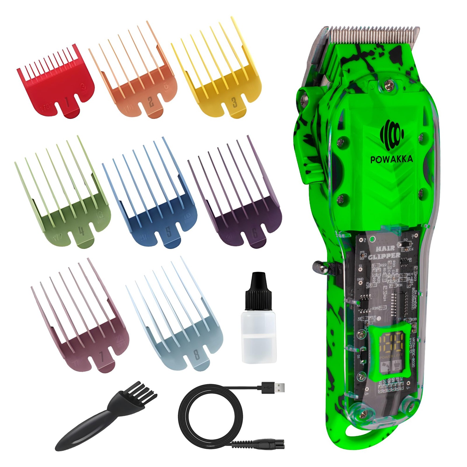 Tosatrice Professionale Luxury Edition: Lame Titanio e LED Verde Design