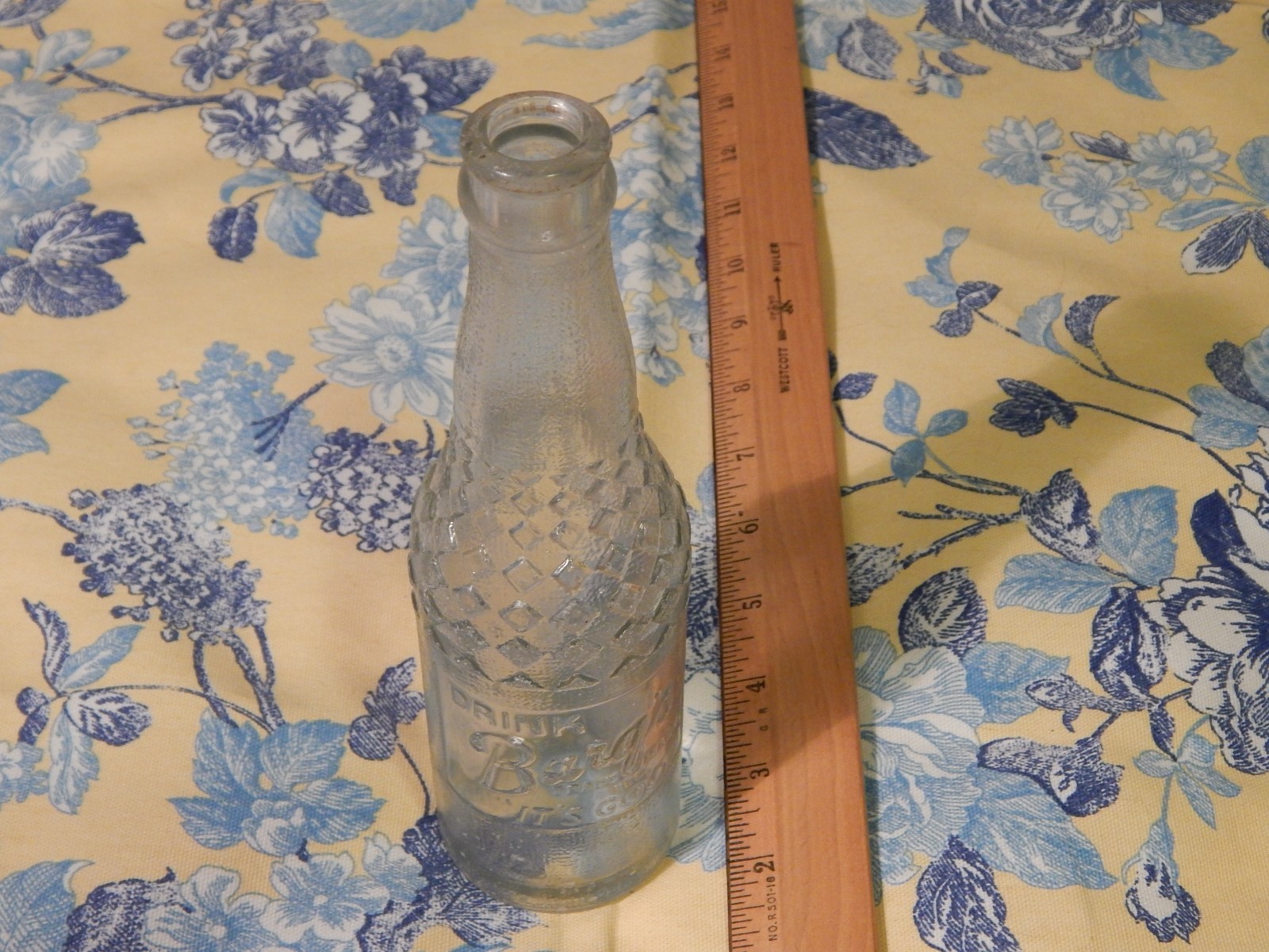 Barq's Soda Pop (GLASS BOTTLE) Clear Embossed "It's Good!" (FREE SHIP