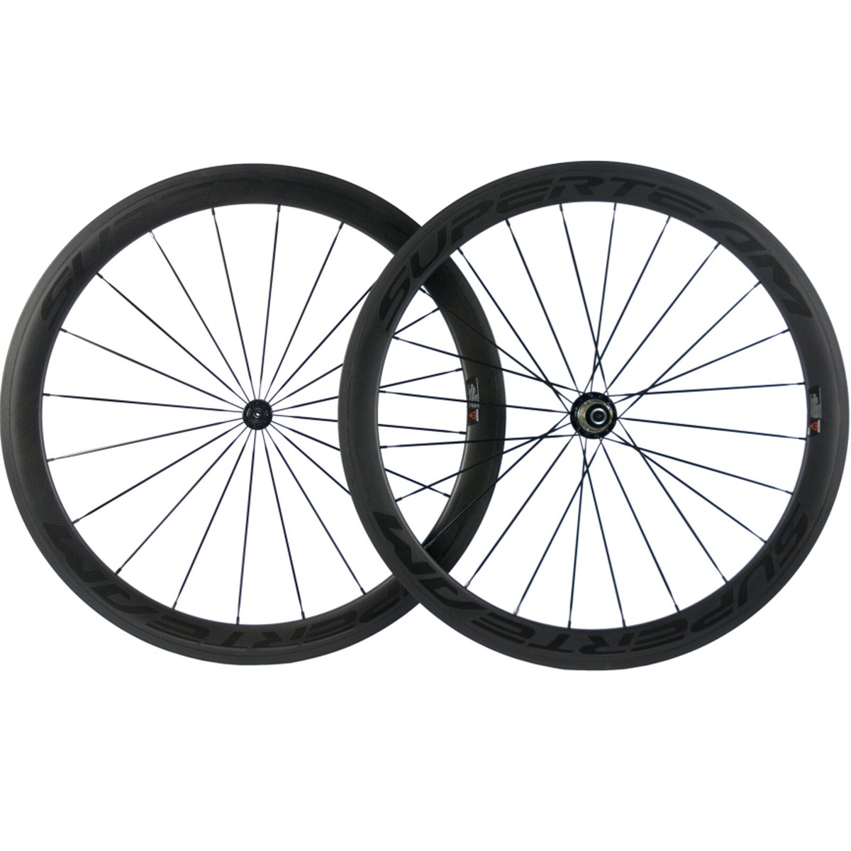 Superteam Road Bike Carbon Wheelset 50mm Clincher Carbon Fiber