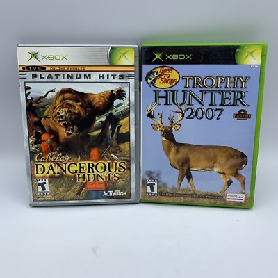 Cabela's Dangerous Hunts & Trophy Hunter 2007 (Microsoft Xbox) Lot Of 2