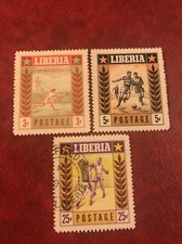 Liberia stamps 1955 MHM/USED Airmail - Sports