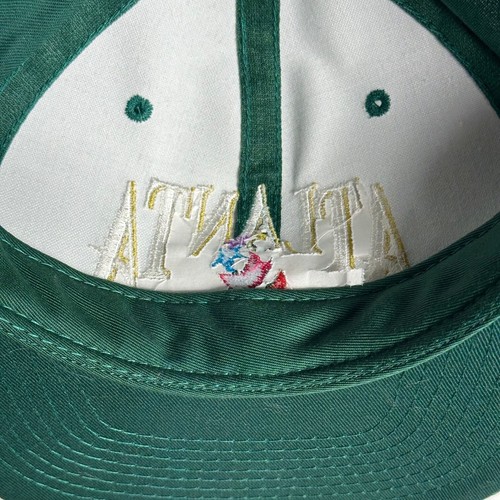 Atlanta 1996 Olympic Games Adjustable Snapback Hat Cap Green: New with Tags NOS - Picture 8 of 9