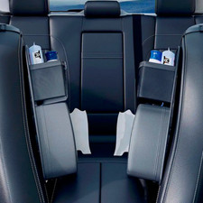 Car Seat Side Storage Bag PU Leather W/Pocket Tissue Case Interior Accessories