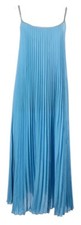 Vince Dress NWT Pleated Accordion Pleats Cami Spaghetti Straps Sky Blue Midi Lrg