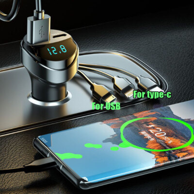 Car Interior USB Phone Charger Type C Fast Charging