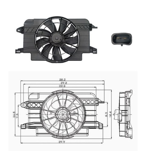 Electric Cooling Fan Assembly Fits1994 2002 Saturn SL SL2 SL1 SC2