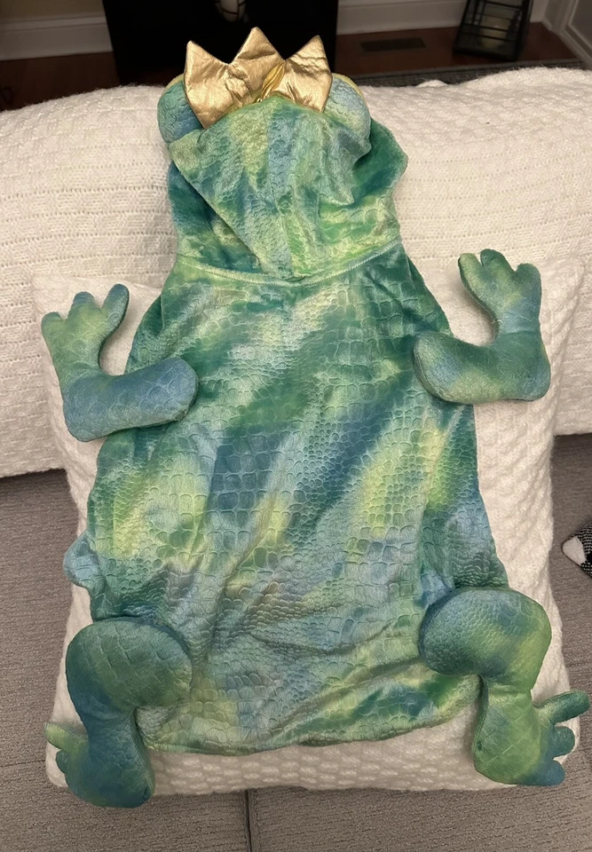 Top Paw Dog Pet Prince Charming Frog Crown Halloween Costume Size L Green - Image 2 of 4
