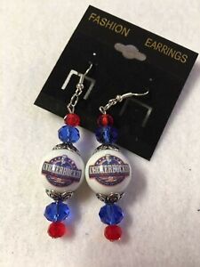 COORS BEER EARRINGS BREWERY JEWELRY GLASS BEADED BARTENDER COCKTAIL WAITRESS