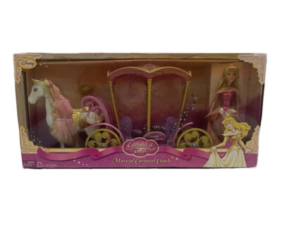 Disney Enchanted Tales Musical Carousel Coach Sleeping Beauty Mattel NIB RARE