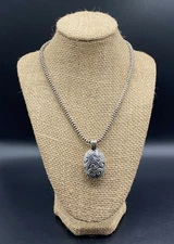 SILPADA SET-Sterling Popcorn Necklace N1106 Oval Scroll Locket Pendant S1392