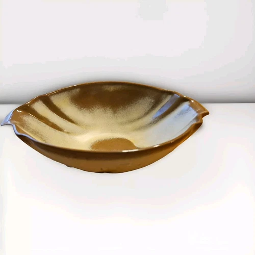 Vintage Frankoma Pottery Oval Serving Bowl 201 Sandstone Color 9.25" Long