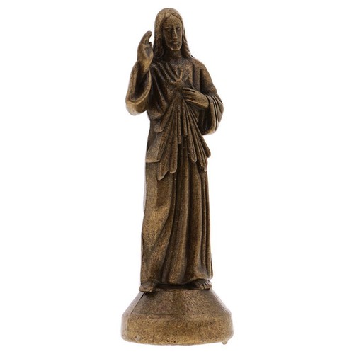 2x Prayer Figurine Statue Collectible Background, Bronze - Picture 5 of 7