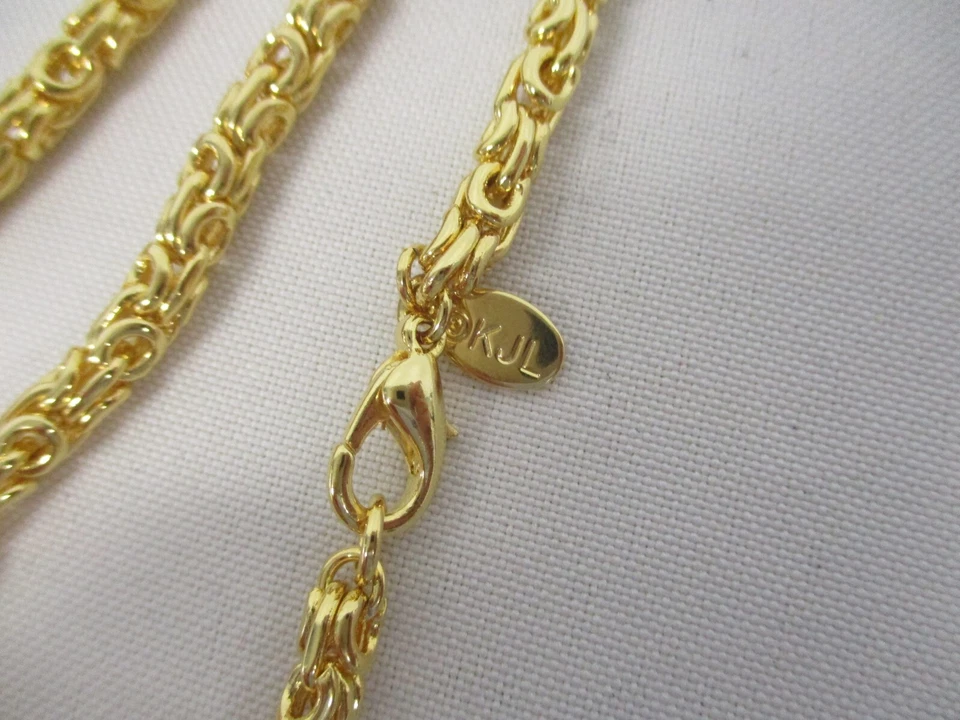 ПОДПИСАННЫЙ KJL KENNETH JAY LANE ЕГИПЕТСКИЙ РЕЗНОЙ КАМЕНЬ СКАРАБЕЙ ПОДВЕСКА ЦЕПОЧКА ОЖЕРЕЛЬЕ - Изображение 4 из 4