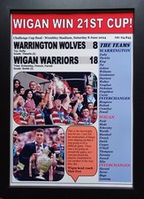 Warrington 8 Wigan Warriors 18 - 2024 Challenge Cup final - souvenir print