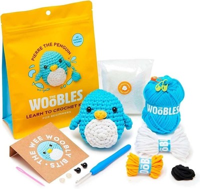 Beginner Crochet Kit with Crochet Hooks Yarn Set DIY Crochet Stuffed Animal Kits