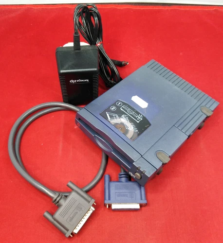 Iomega 100MB Parallel Port Zip drive External used inc PSU & Cable
