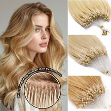 AAA Micro Link Human Hair Extensions Micro Ring Loop Beads Real Remy Human Hair