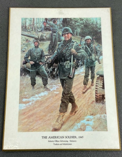Vintage US Army 1945 Uniform Plaque EBay