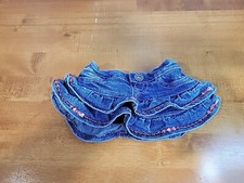 Build A Bear Workshop Blue Denim Skirt With PinkbSequins