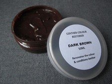 DARK BROWN Leather Colour Restorer LOTUS Seats Upholstery Repair Balm Car