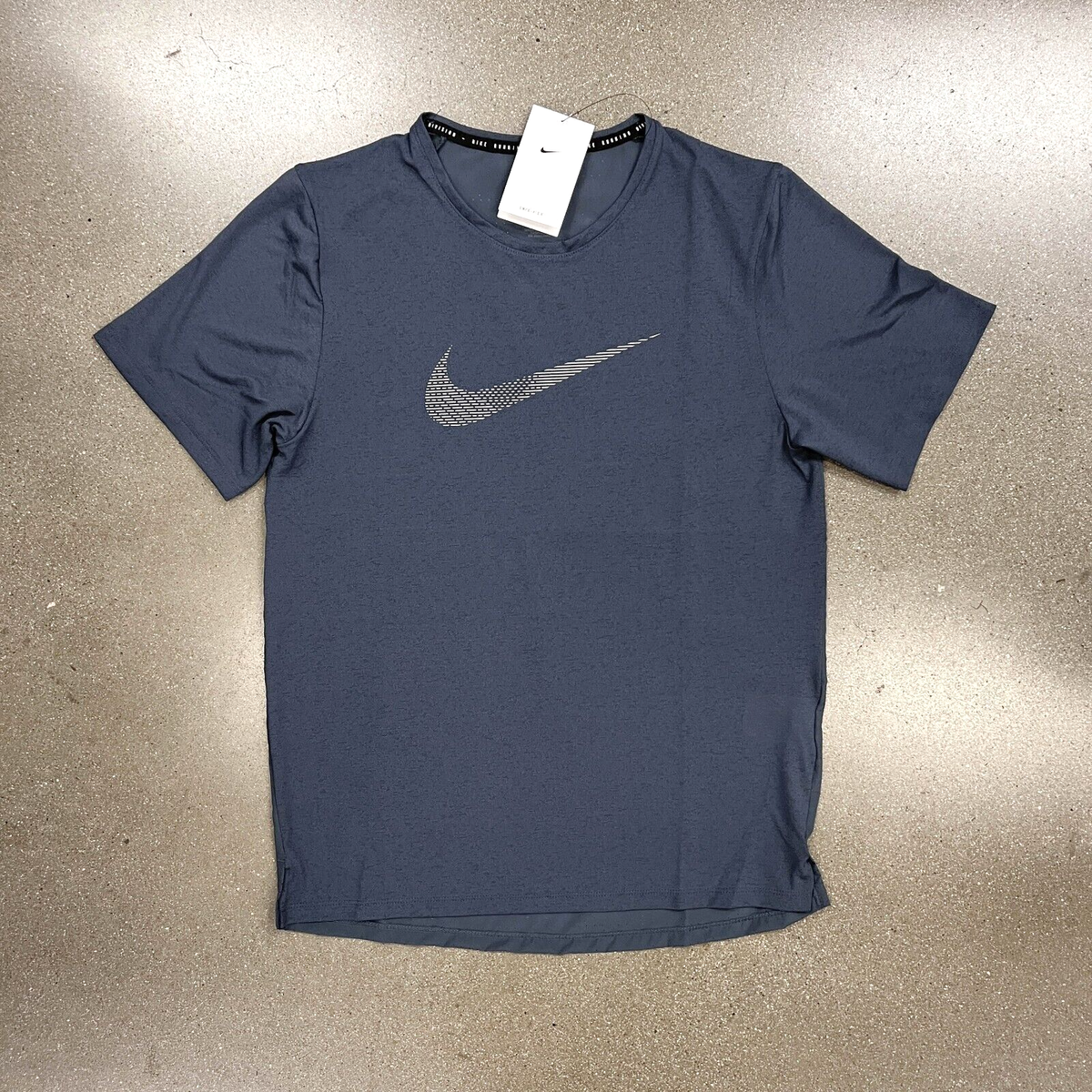 nike miler dri fit t shirt blue